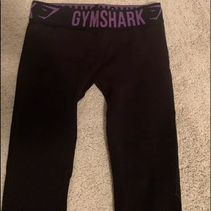 Gymshark leggings XS black with black and purple/pink  waistband